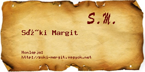 Sóki Margit névjegykártya